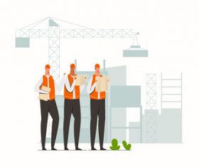 Construction planning illustration vector