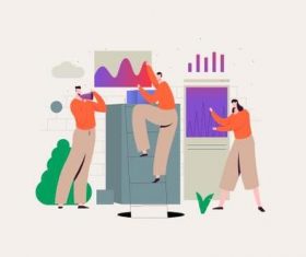 Content management illustration concept vector