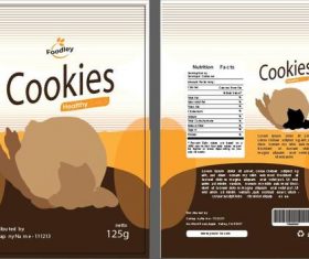 Cookies packaging vector