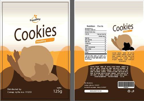 Cookies packaging vector