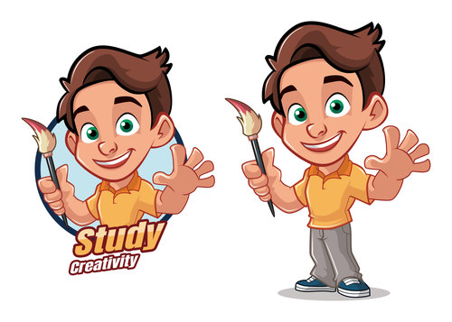Creative Student Cartoon Character Vector free download