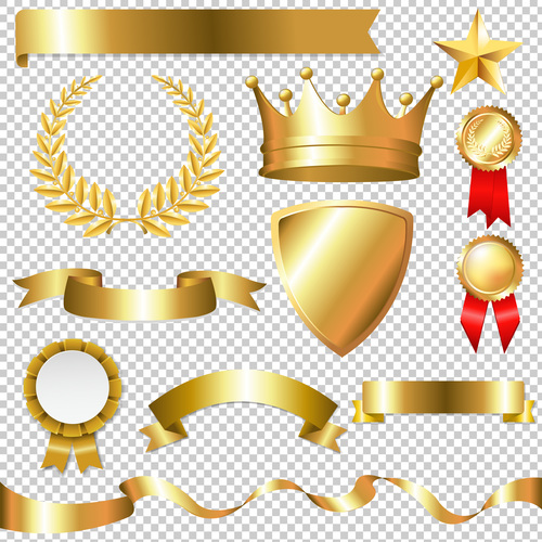 Crown and laurel and symbol design vector