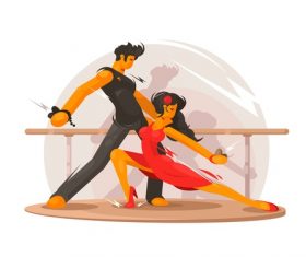 Dancing school vector