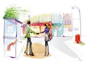 Dating illustration vector