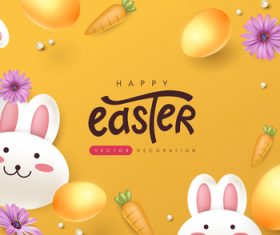 Decoration egg easter vector