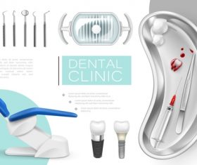 Dental healthcare 3d illustration vector