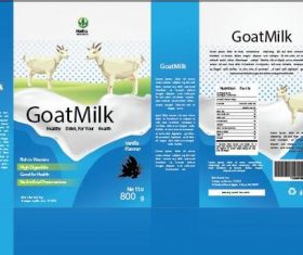 Design goat milk packaging vector