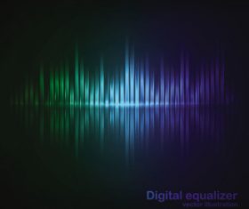 Digital equalizer abstract background vector