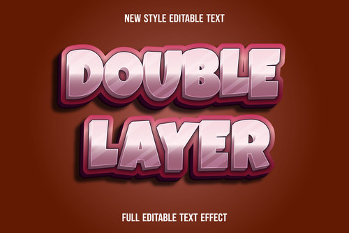 Double layer editable text effect vector