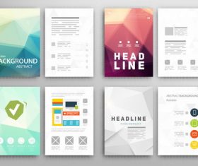 Double-sided brochure design vector
