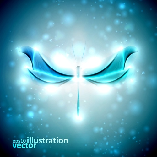 Dragonfly abstract background vector