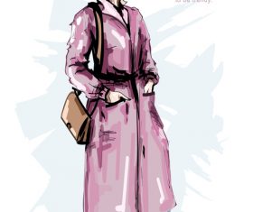Draw illustration fashion style vector