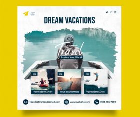 Dream vacations travel vector