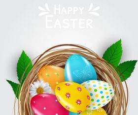 Easter element egg vector