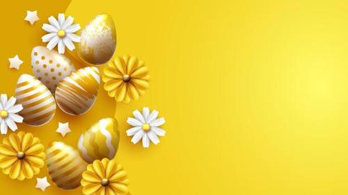 Easter yellow background illustration vector