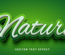 Editable font text design vector