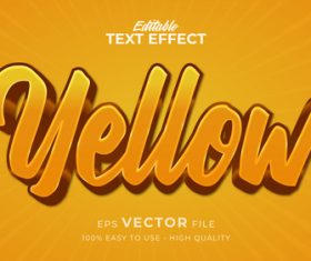 Editable yellow text effect