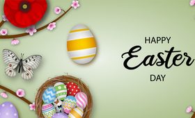 Elegant easter banner illustration vector