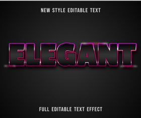 Elegant editable text effect vector