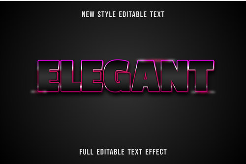 Elegant editable text effect vector