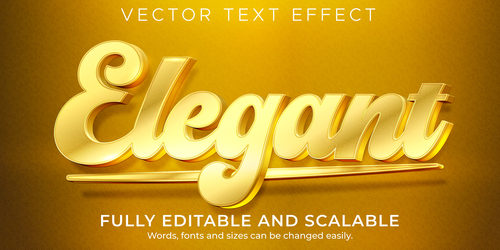 Elegant vector text effect