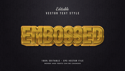 Embossed vector text style