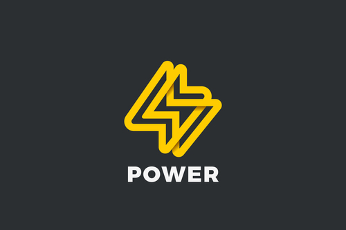 Energy battery power speed logo vector