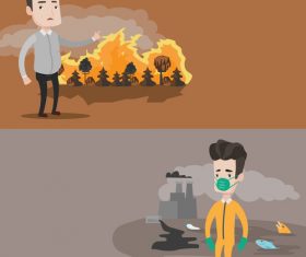 Environmental pollution vector