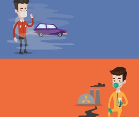 Exhaust pollution vector