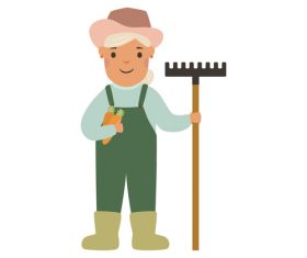 Farmer profession character vector