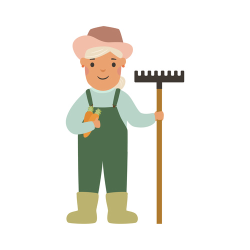 Farmer profession character vector free download
