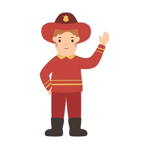 Fireman profession character vector