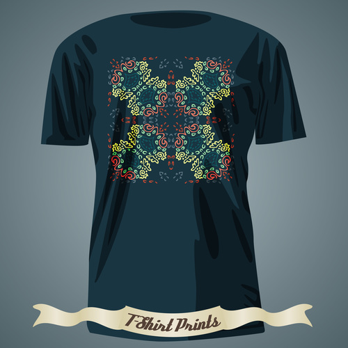 Floral style T-Shirts prints design vector