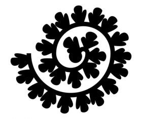 Flower abstract rolled paper vector