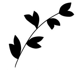 Flower black watercolor painting vector