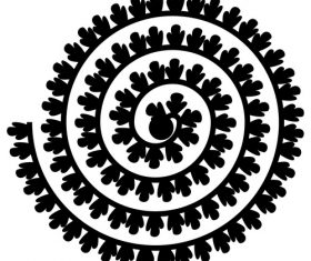 Flower-shaped Rolled paper vector