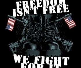Freedom isnt free vector