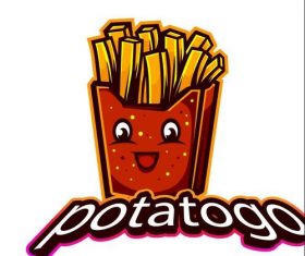 French fries logo vector