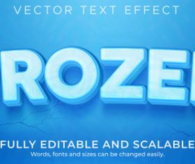 Frozen vector text effect