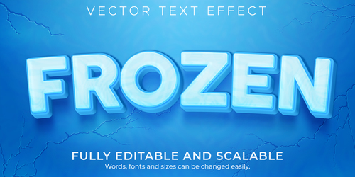Frozen vector text effect