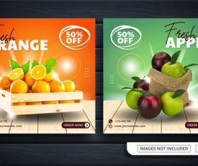Fruit sale template vector