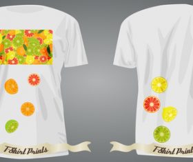 Fruit t-shirts prints design vector