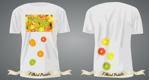 Fruit t-shirts prints design vector