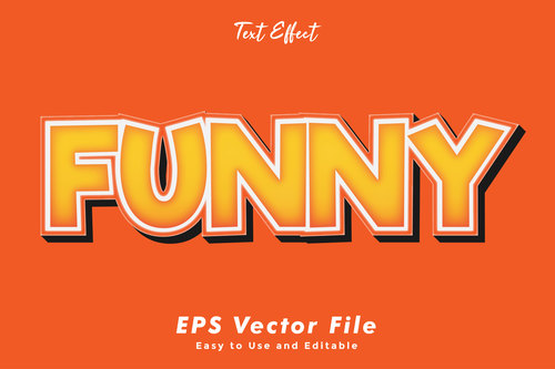 Funny editable text style effect vector