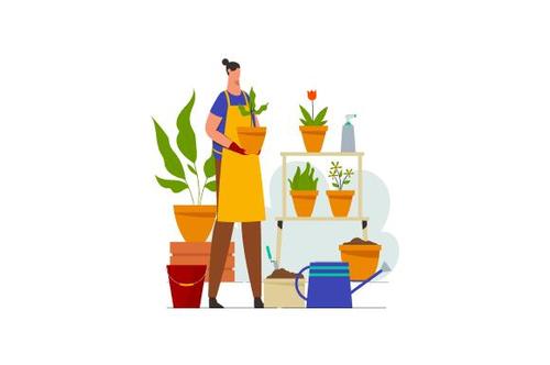 Gardening illustration vector