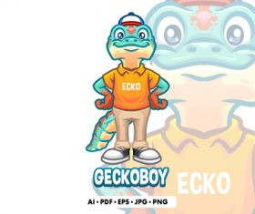 Gecko Boy Illustration