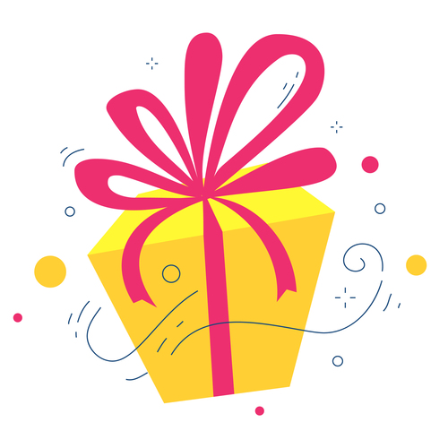 Gift package illustration vector