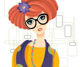 Girl cartoon illustration vector