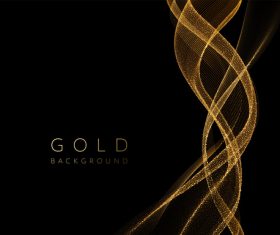 Golden lines abstract background vector
