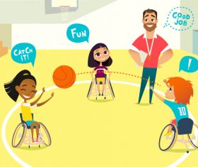 Good job sport cartoon illustration vector